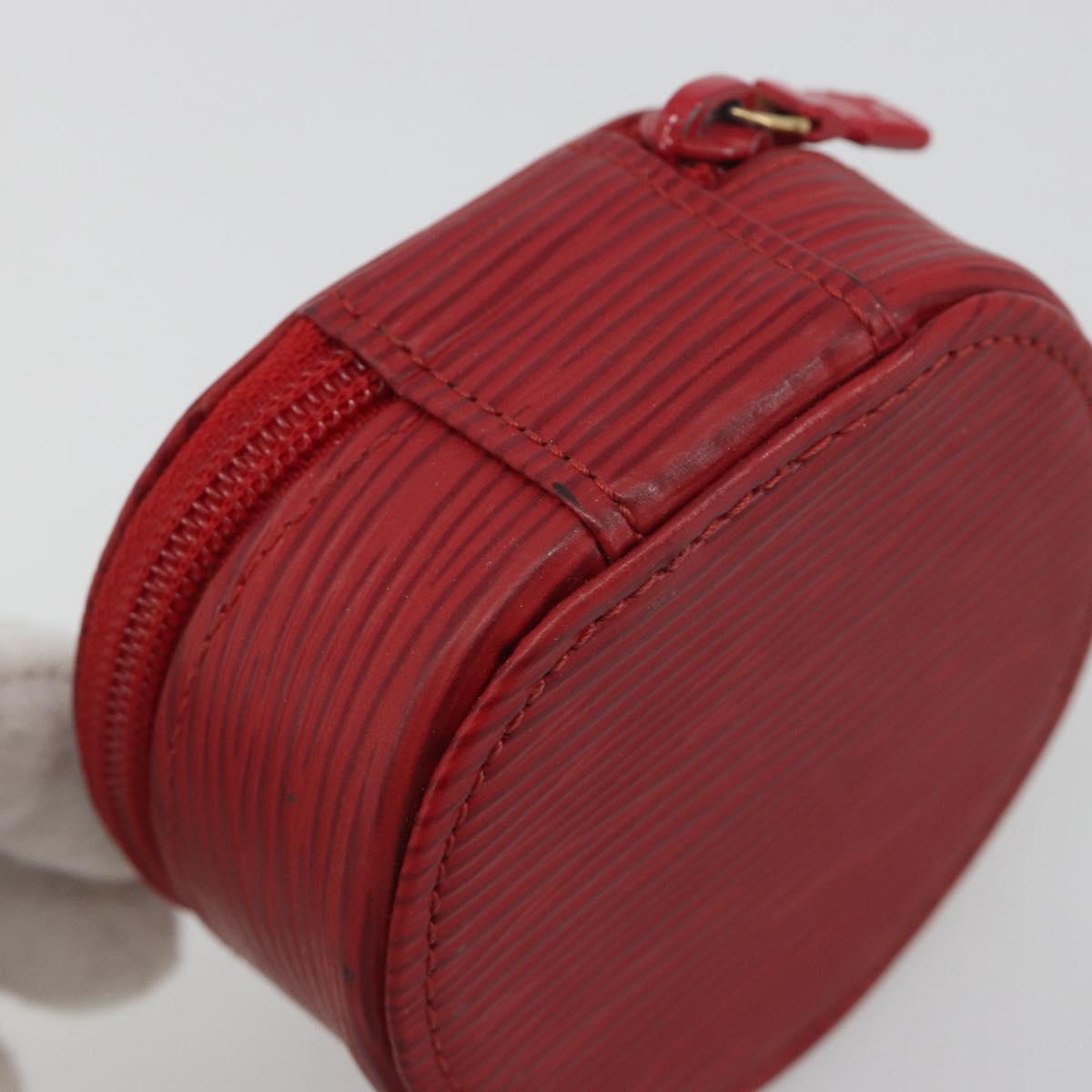 LOUIS VUITTON Epi Ecrin bijou 8 Jewelry Box Red M48227 LV Auth 195155A