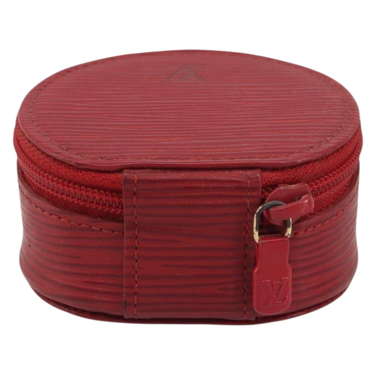 LOUIS VUITTON Epi Ecrin bijou 8 Jewelry Box Red M48227 LV Auth 195155A