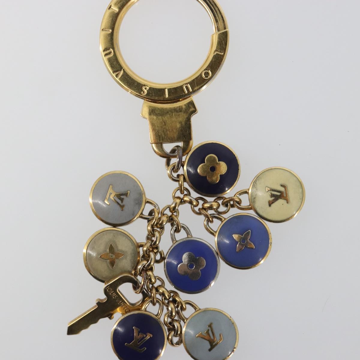 LOUIS VUITTON Porte Cles Pastille Key Holder metal Gold M65381 LV Auth 195156