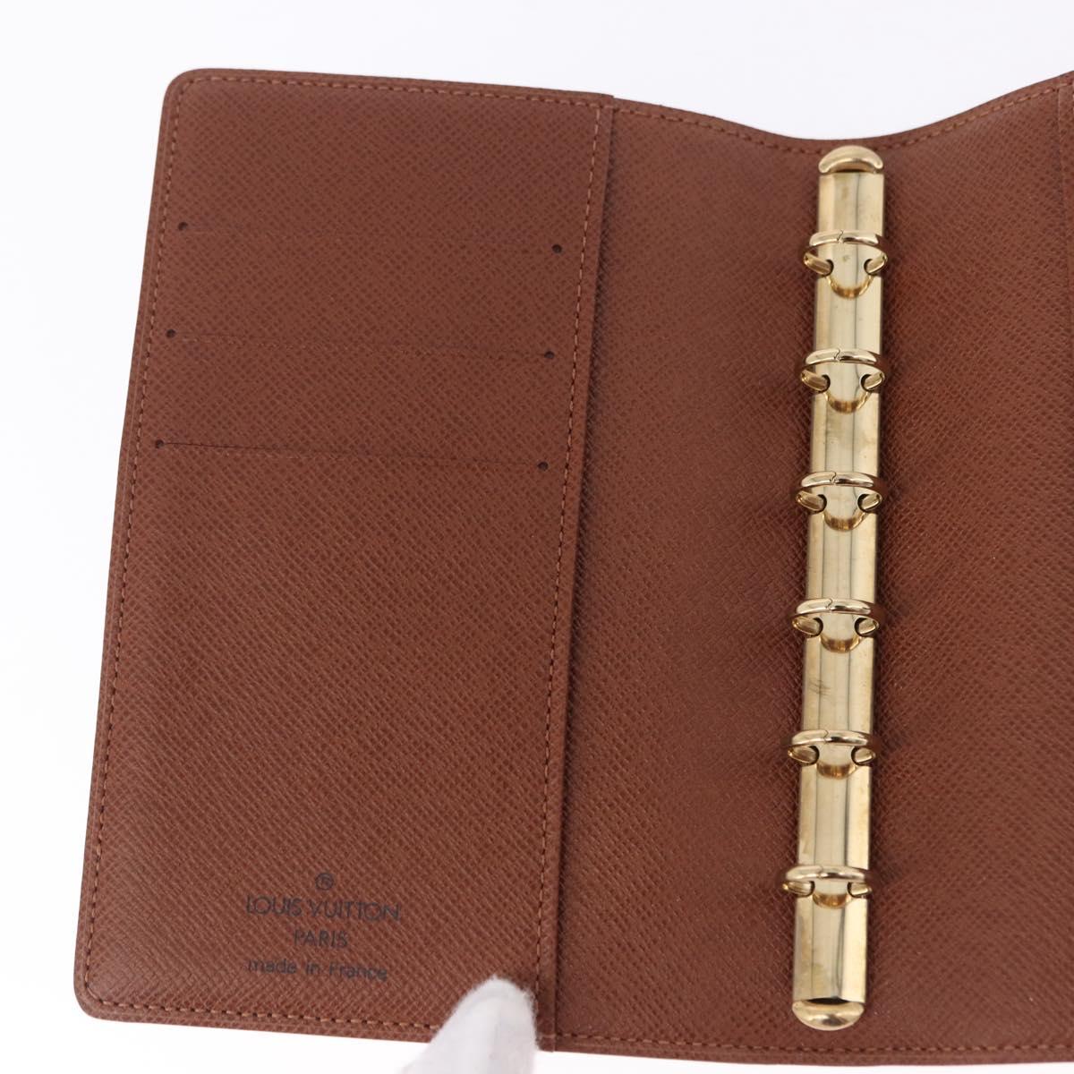 LOUIS VUITTON Monogram Agenda PM Day Planner Cover R20005 LV Auth 195160A