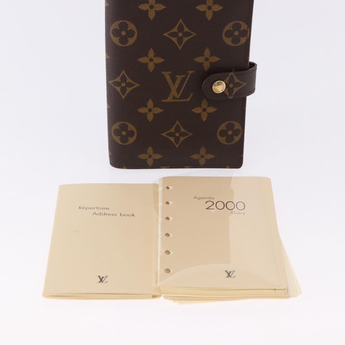 LOUIS VUITTON Monogram Agenda PM Day Planner Cover R20005 LV Auth 195160A
