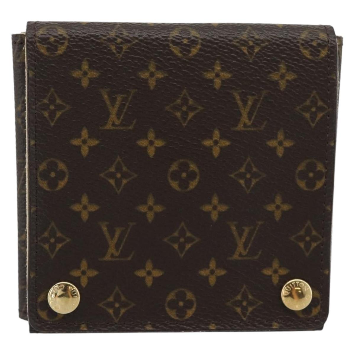 LOUIS VUITTON Monogram Jewelry Case Jewelry Box LV Auth 195161