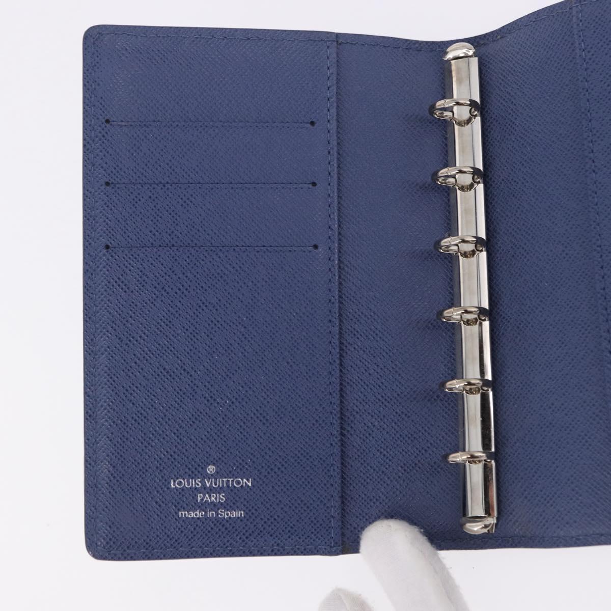LOUIS VUITTON Epi Agenda PM Day Planner Cover Blue LV Auth 195162V