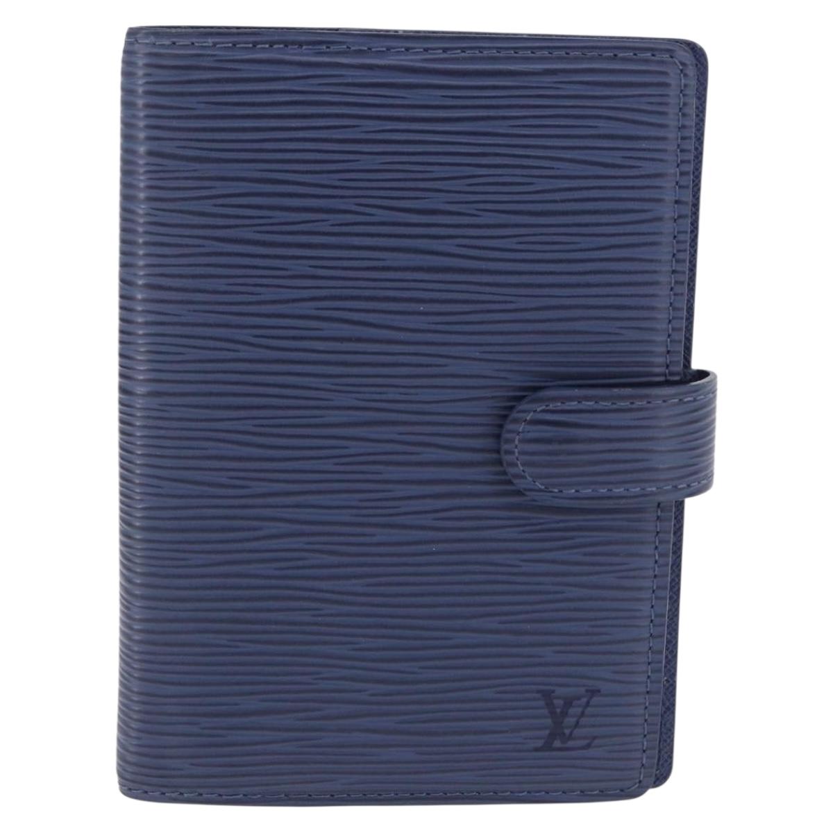 LOUIS VUITTON Epi Agenda PM Day Planner Cover Blue LV Auth 195162V