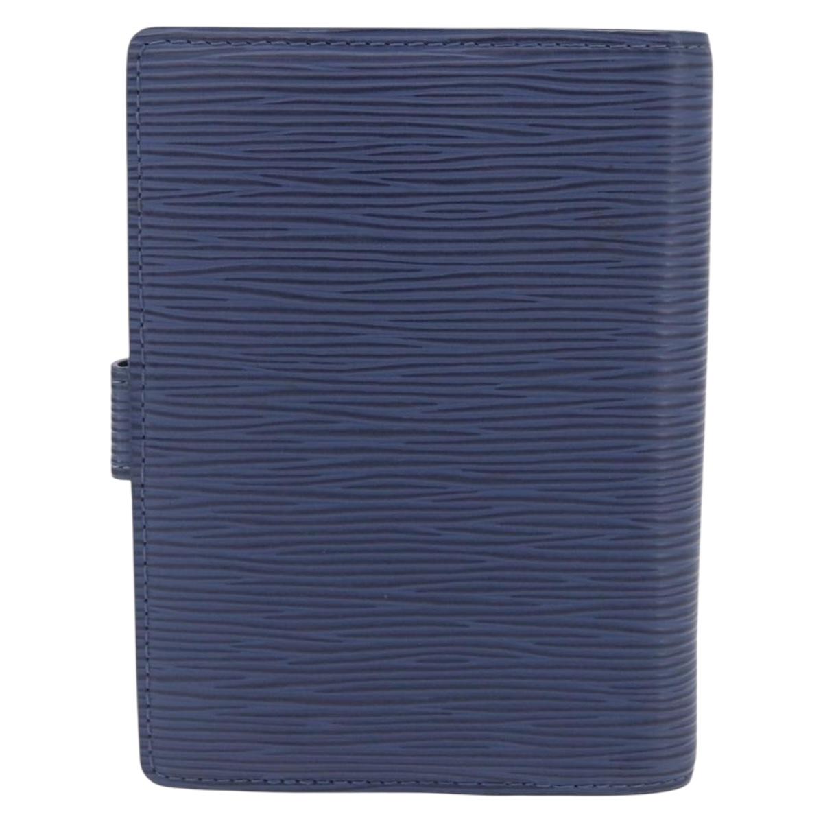 LOUIS VUITTON Epi Agenda PM Day Planner Cover Blue LV Auth 195162V
