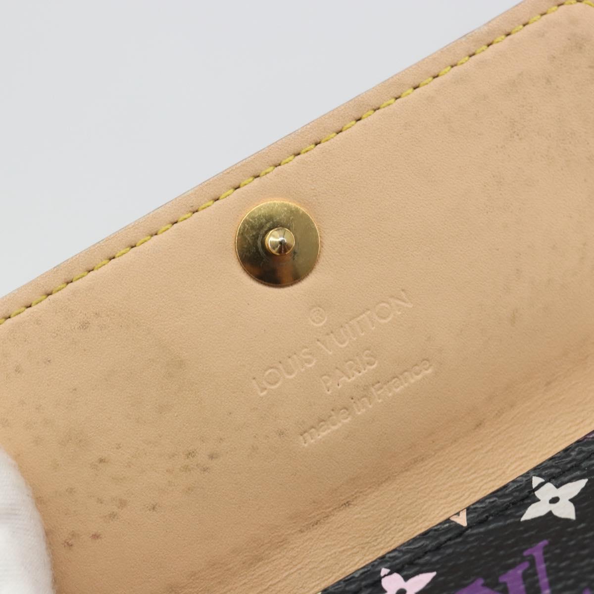 LOUIS VUITTON Monogram Multicolor Multicles 4 Key Case Black M93732 Auth 195163