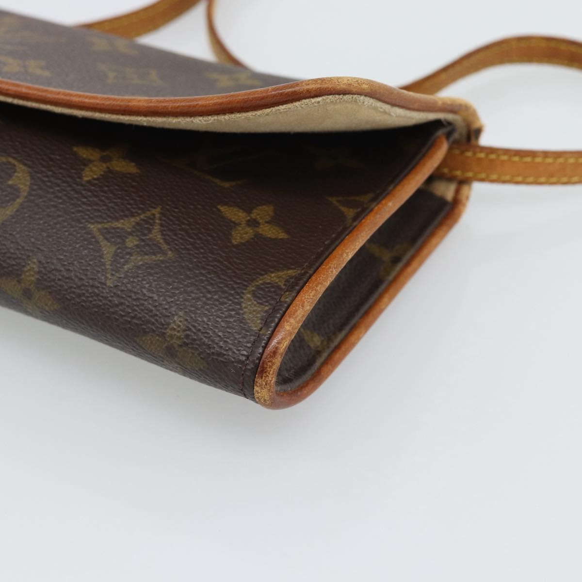 LOUIS VUITTON Monogram Pochette Twin GM Shoulder Bag M51852 LV Auth 195167