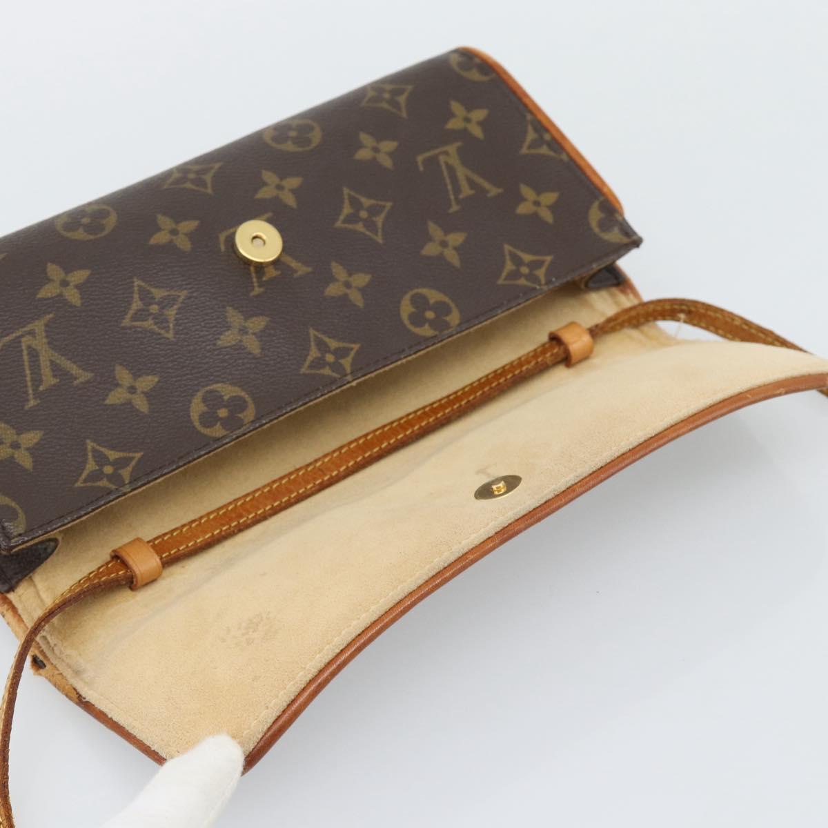 LOUIS VUITTON Monogram Pochette Twin GM Shoulder Bag M51852 LV Auth 195167
