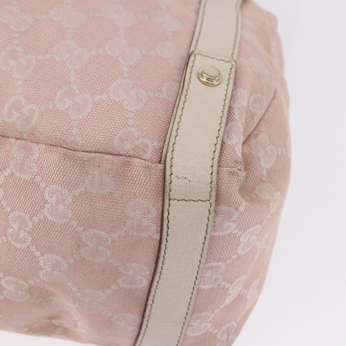 GUCCI GG Canvas Tote Bag Pink Gold 130736 Auth 195171