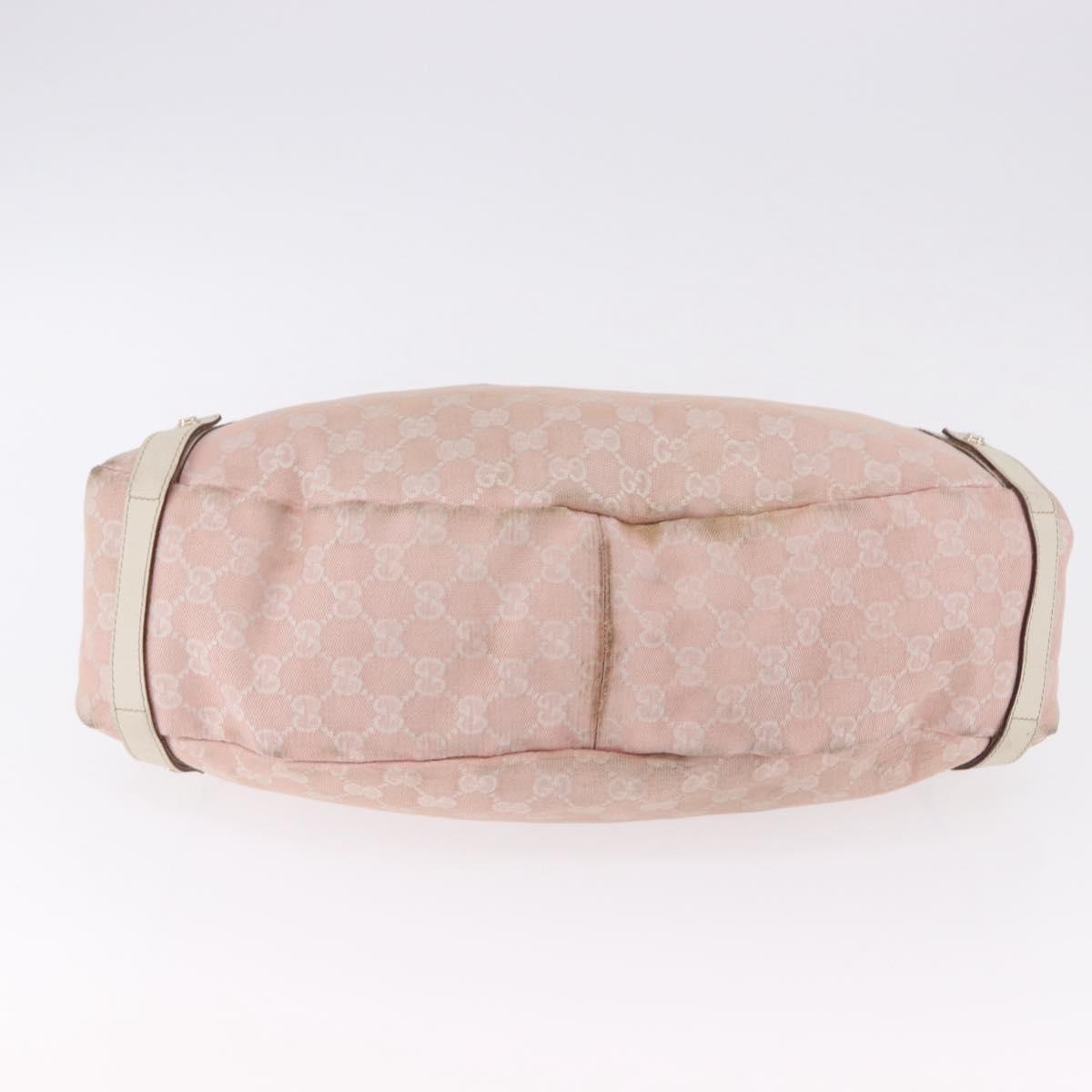 GUCCI GG Canvas Tote Bag Pink Gold 130736 Auth 195171