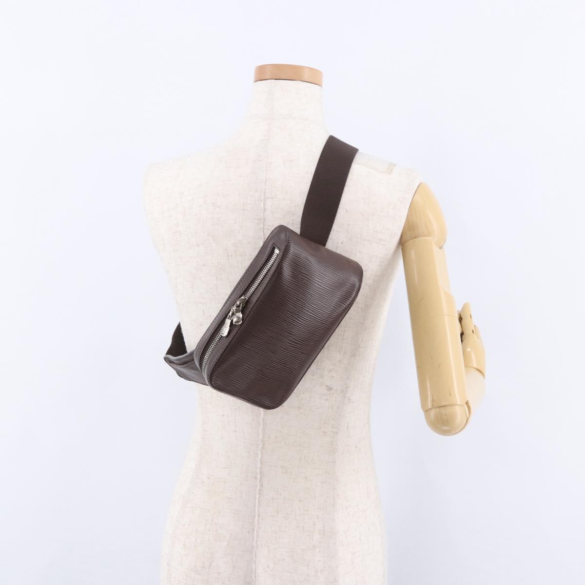 LOUIS VUITTON Epi Geronimos Body Bag SPO Brown LV Auth 195176V