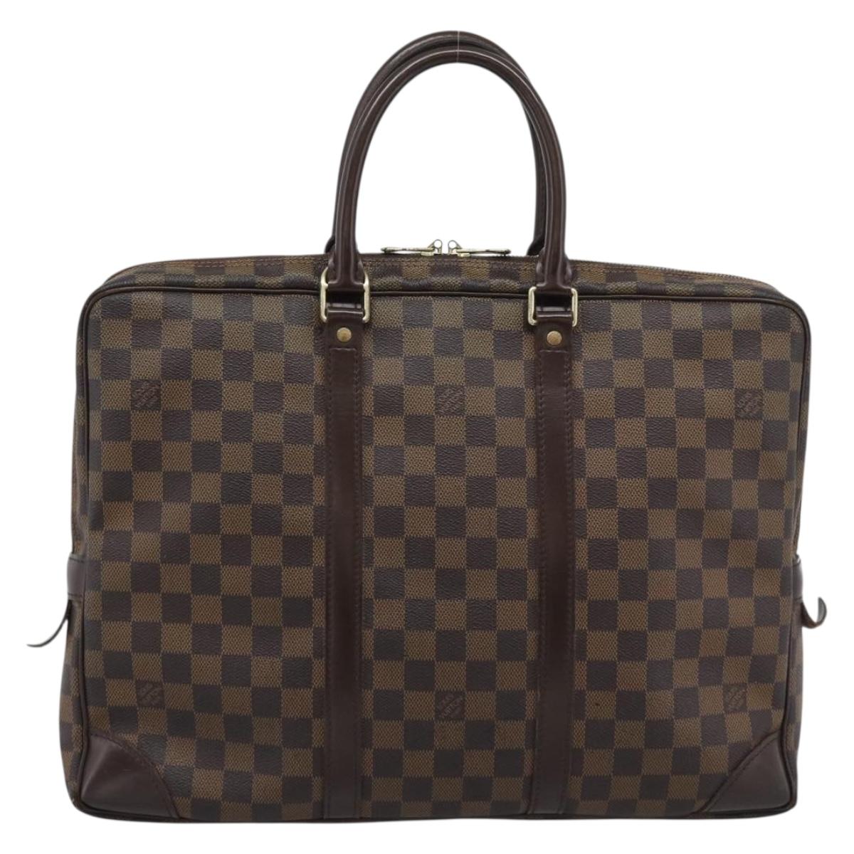 LOUIS VUITTON Damier Grafitte Porte Documents Voyage Bag N41125 LV Auth 195178