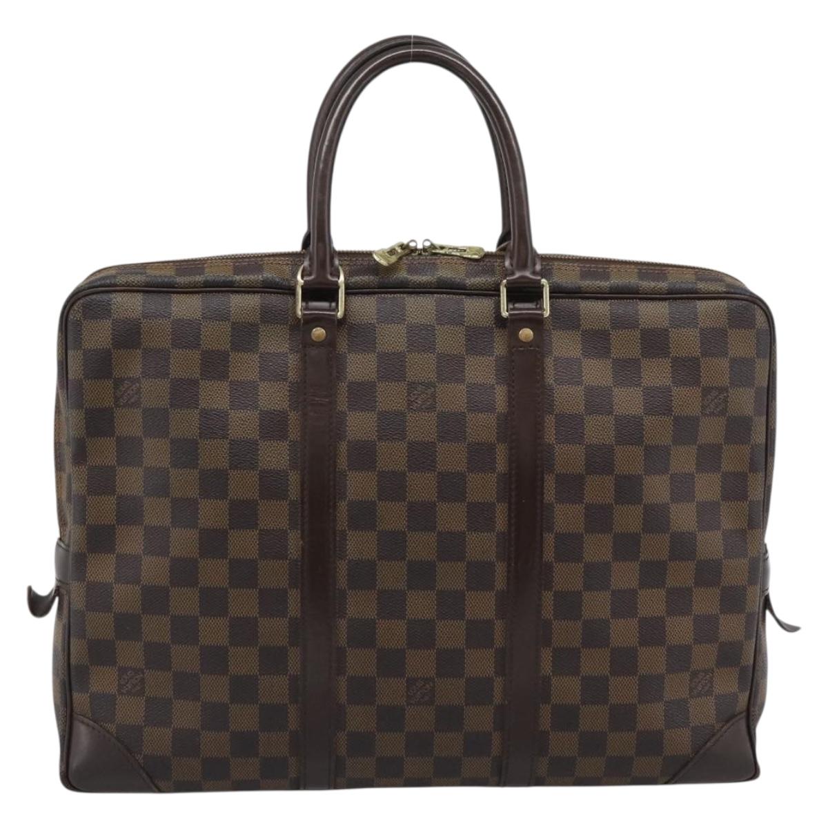 LOUIS VUITTON Damier Grafitte Porte Documents Voyage Bag N41125 LV Auth 195178