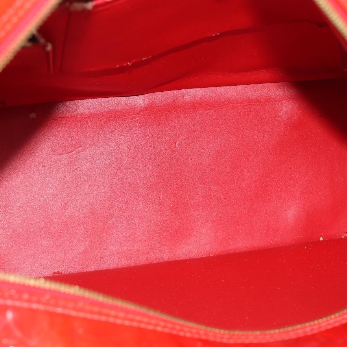 LOUIS VUITTON Monogram Vernis Sutton Hand Bag Red Rouge M91080 LV Auth 195186