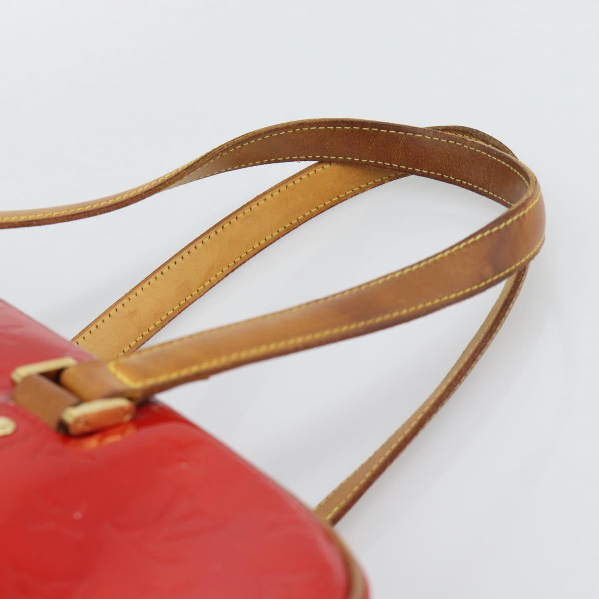 LOUIS VUITTON Monogram Vernis Sutton Hand Bag Red Rouge M91080 LV Auth 195186