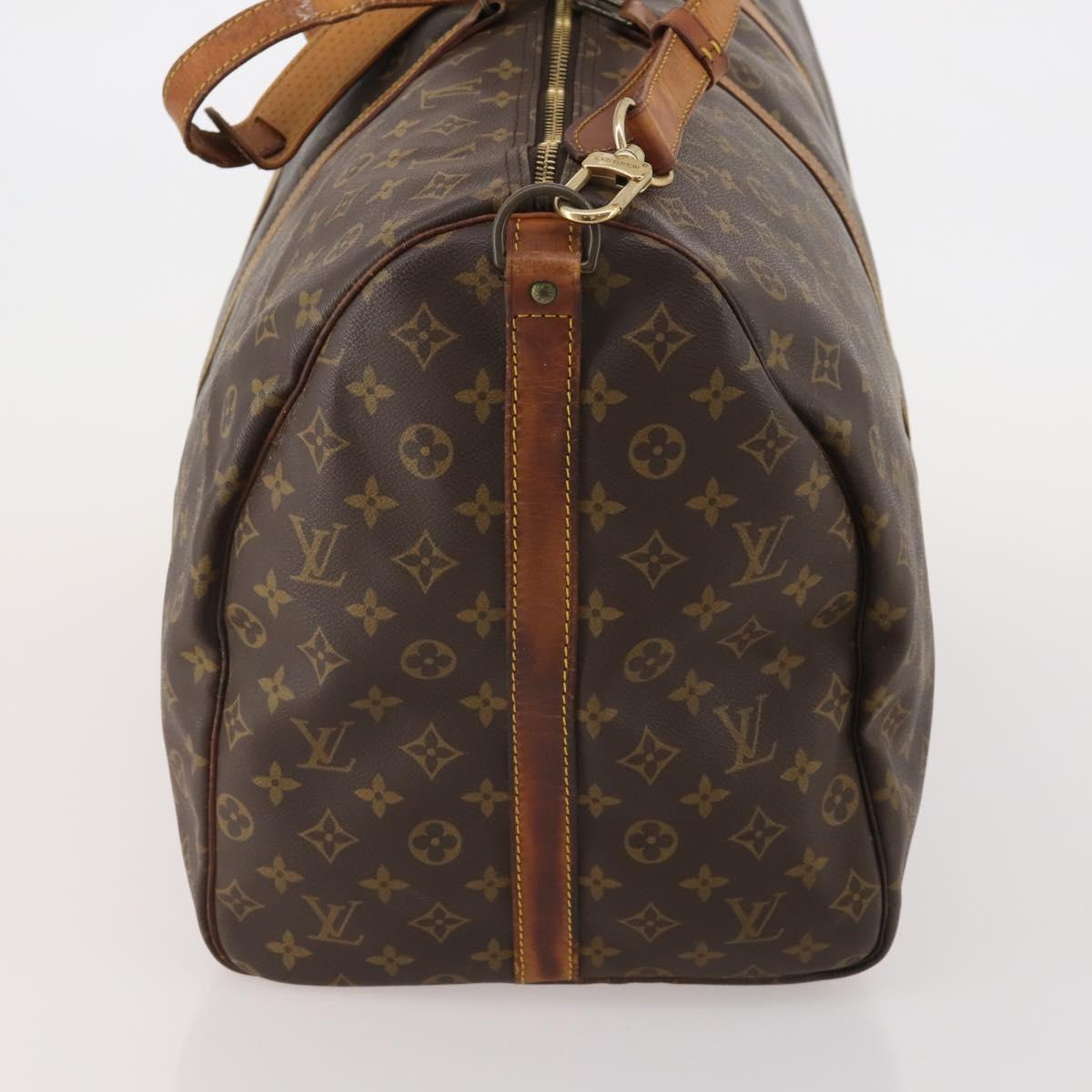 LOUIS VUITTON Monogram Keepall Bandouliere 60 Boston Bag M41412 LV Auth 195191