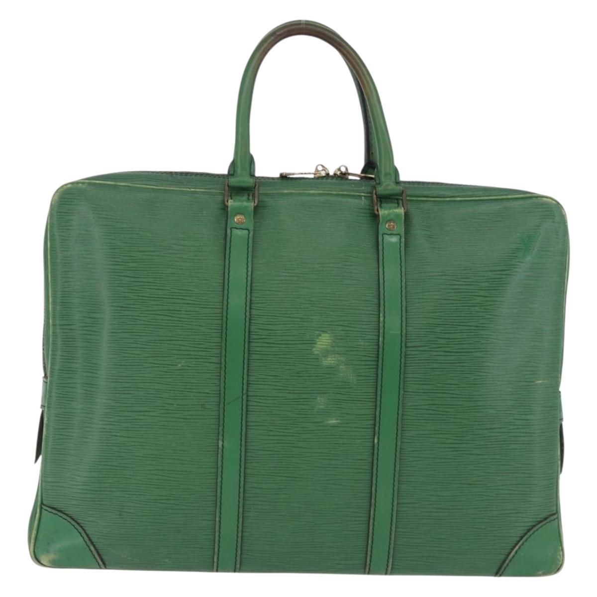 LOUIS VUITTON Epi Porte Documents Voyage Business Bag Green M54474 Auth 195195
