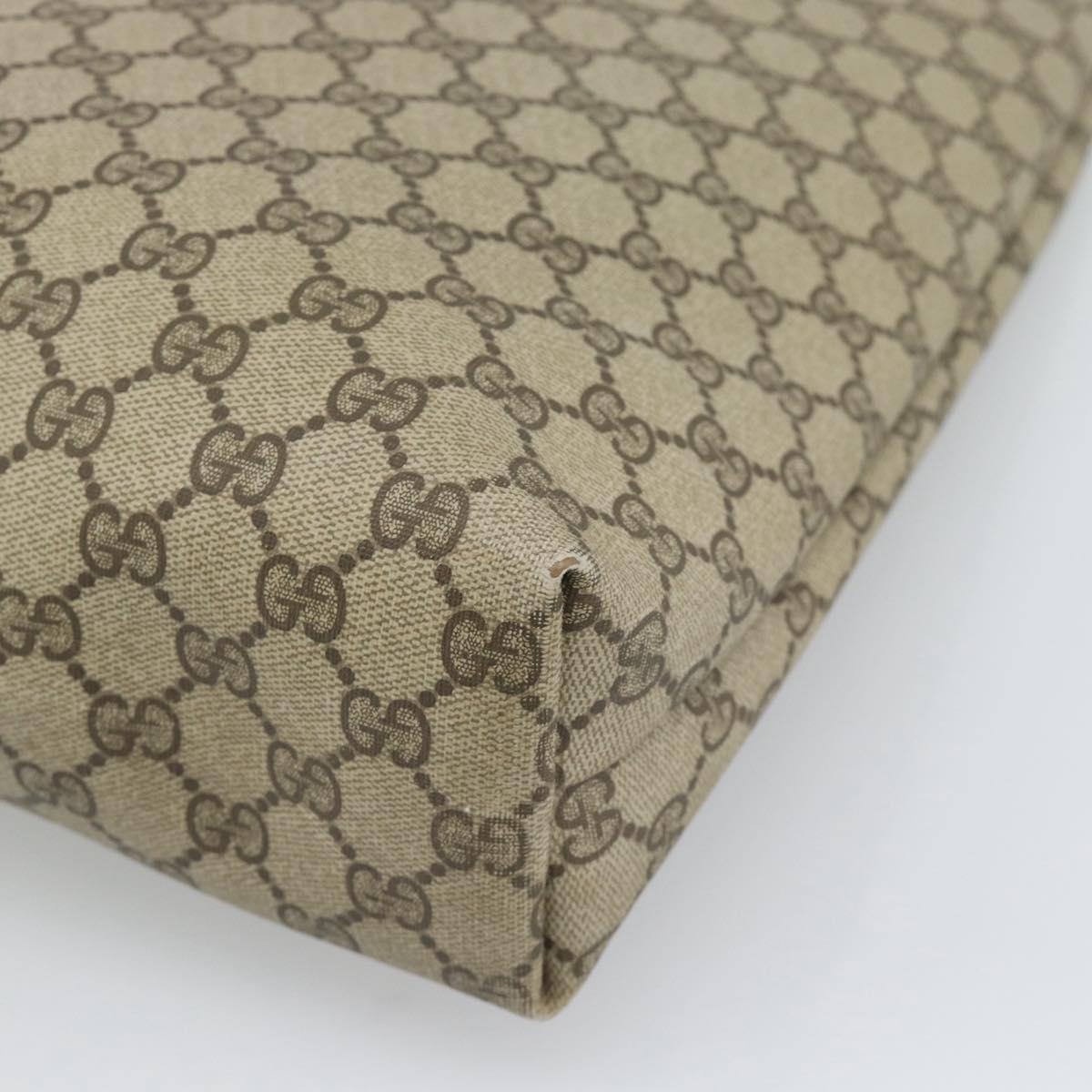 GUCCI GG Supreme Web Sherry Line Tote Bag PVC Beige Gold 39 02 003 Auth 195196A