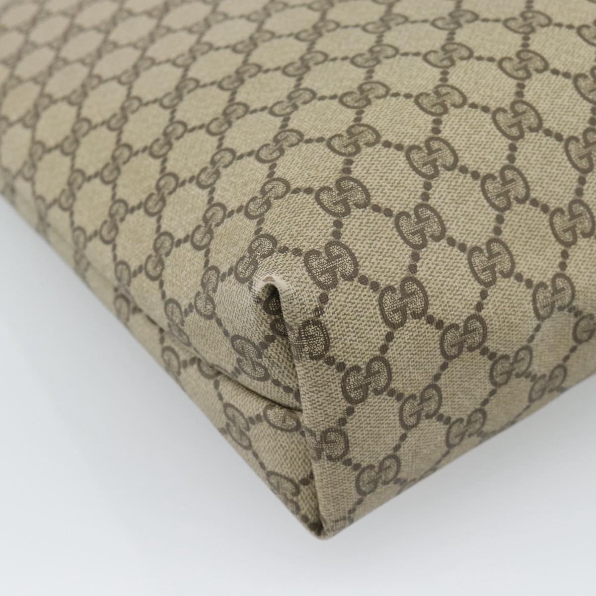 GUCCI GG Supreme Web Sherry Line Tote Bag PVC Beige Gold 39 02 003 Auth 195196A
