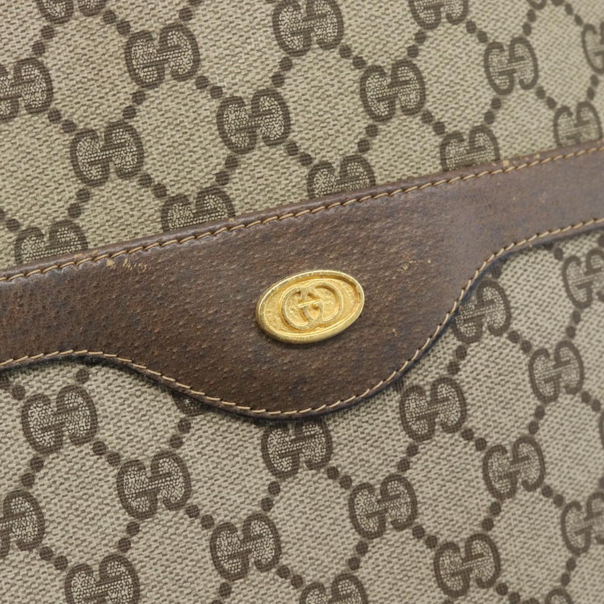 GUCCI GG Supreme Web Sherry Line Tote Bag PVC Beige Gold 39 02 003 Auth 195196A