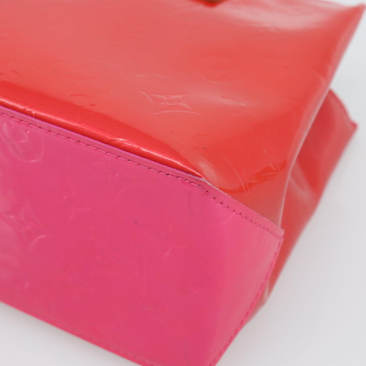 LOUIS VUITTON Monogram Vernis Reade PM Hand Bag Fuchsia Pink M91221 Auth 195199