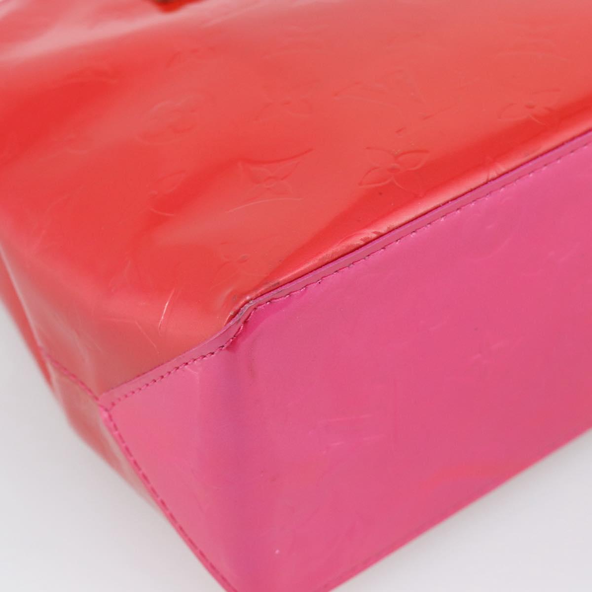 LOUIS VUITTON Monogram Vernis Reade PM Hand Bag Fuchsia Pink M91221 Auth 195199
