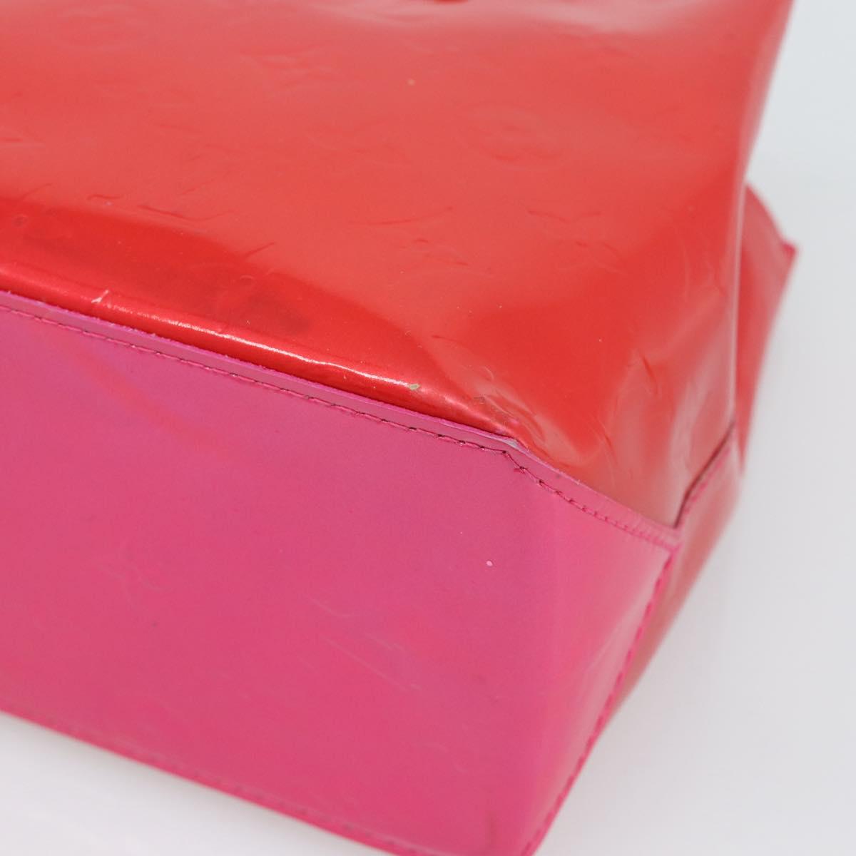 LOUIS VUITTON Monogram Vernis Reade PM Hand Bag Fuchsia Pink M91221 Auth 195199