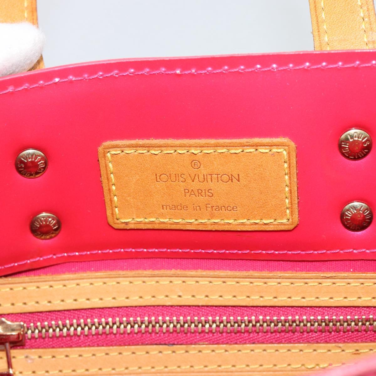 LOUIS VUITTON Monogram Vernis Reade PM Hand Bag Fuchsia Pink M91221 Auth 195199