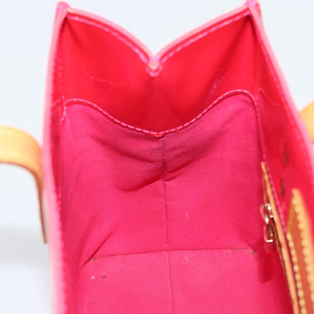 LOUIS VUITTON Monogram Vernis Reade PM Hand Bag Fuchsia Pink M91221 Auth 195199