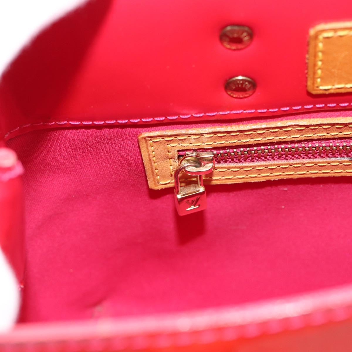 LOUIS VUITTON Monogram Vernis Reade PM Hand Bag Fuchsia Pink M91221 Auth 195199