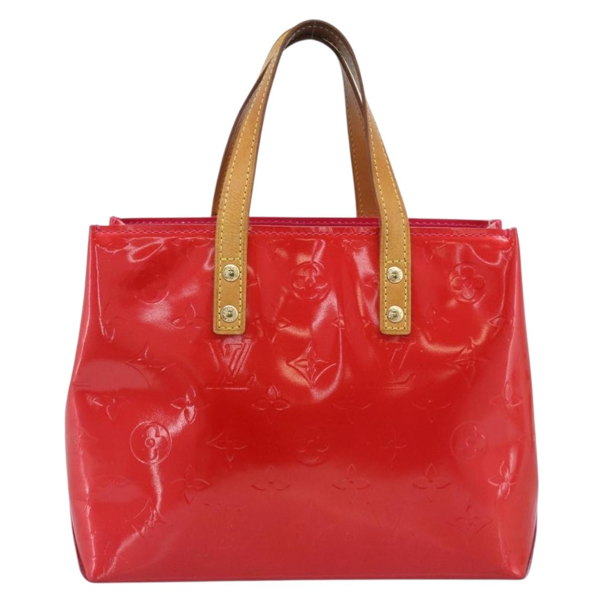 LOUIS VUITTON Monogram Vernis Reade PM Hand Bag Fuchsia Pink M91221 Auth 195199
