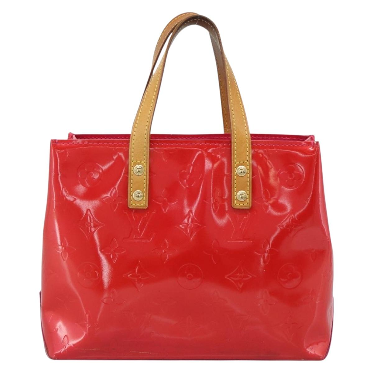 LOUIS VUITTON Monogram Vernis Reade PM Hand Bag Fuchsia Pink M91221 Auth 195199