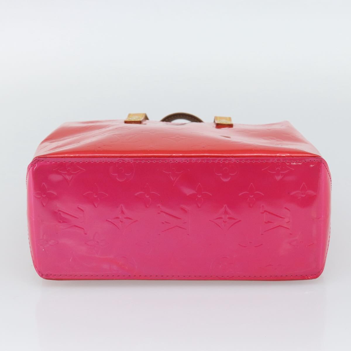 LOUIS VUITTON Monogram Vernis Reade PM Hand Bag Fuchsia Pink M91221 Auth 195199