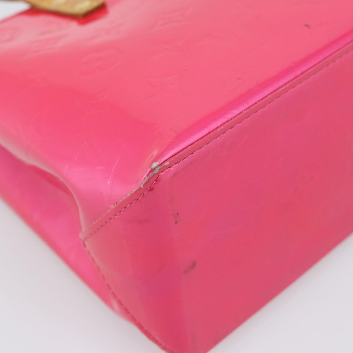 LOUIS VUITTON Monogram Vernis Reade PM Hand Bag Fuchsia Pink M91221 Auth 195201