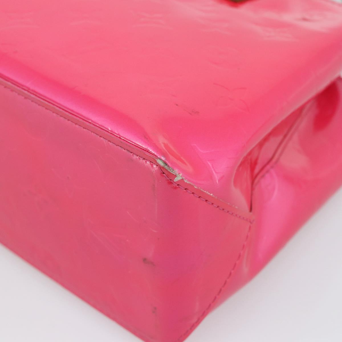 LOUIS VUITTON Monogram Vernis Reade PM Hand Bag Fuchsia Pink M91221 Auth 195201