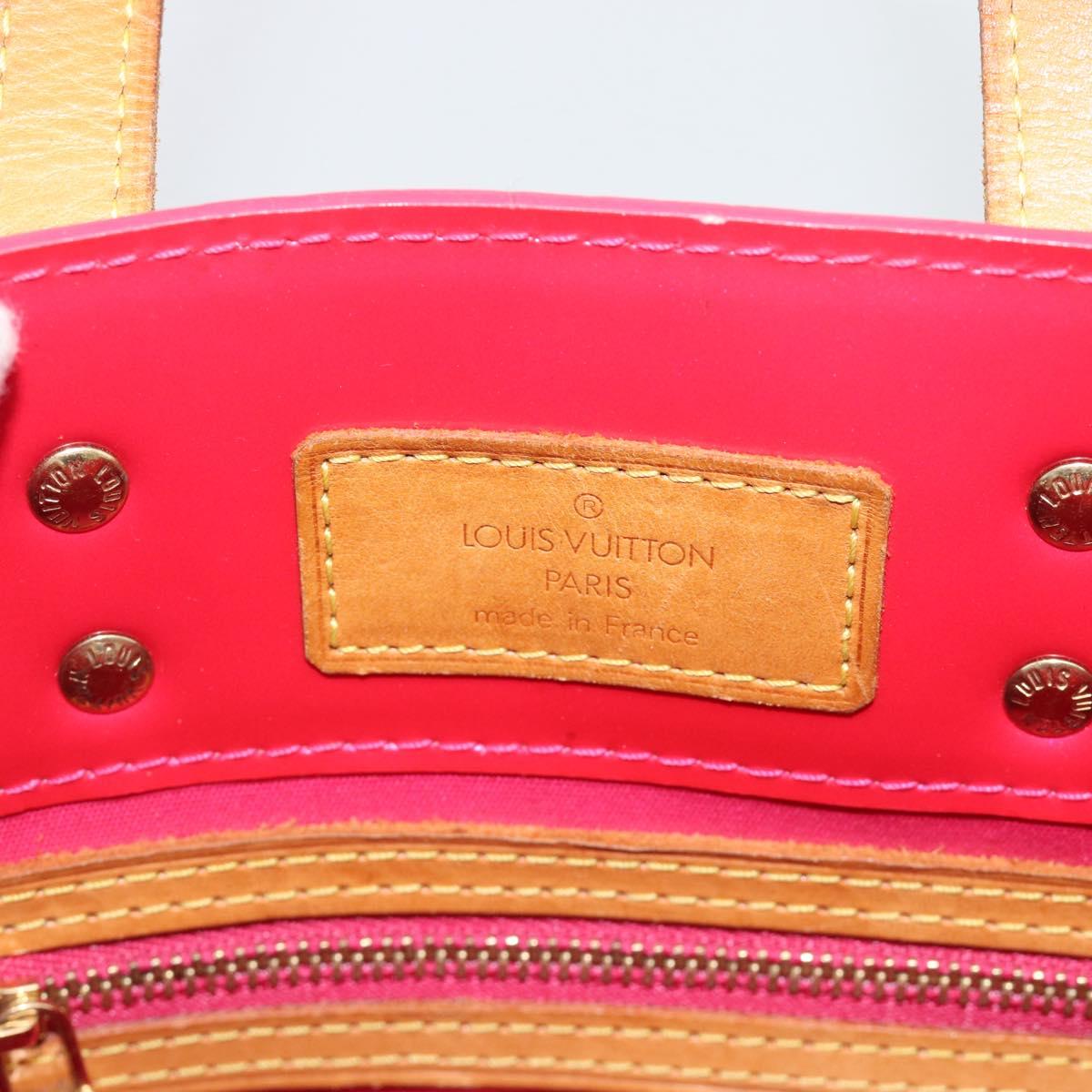 LOUIS VUITTON Monogram Vernis Reade PM Hand Bag Fuchsia Pink M91221 Auth 195201