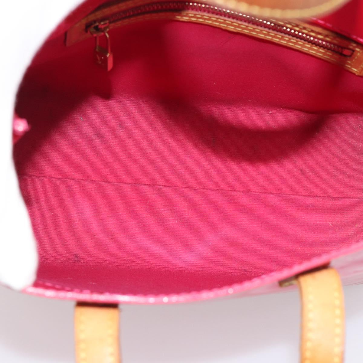 LOUIS VUITTON Monogram Vernis Reade PM Hand Bag Fuchsia Pink M91221 Auth 195201
