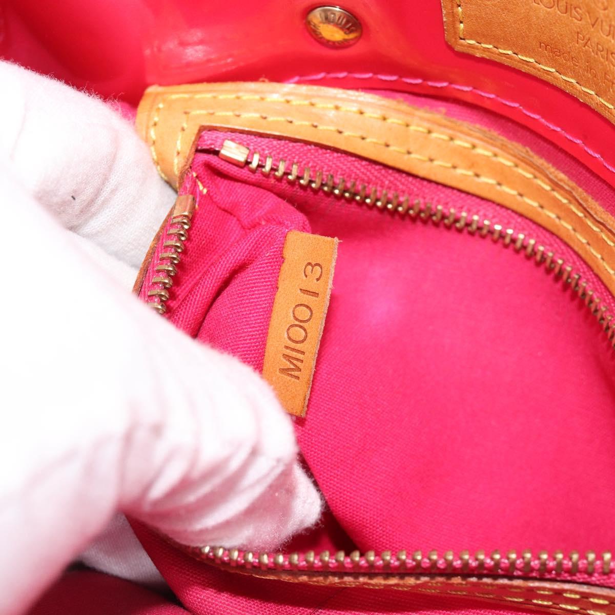 LOUIS VUITTON Monogram Vernis Reade PM Hand Bag Fuchsia Pink M91221 Auth 195201