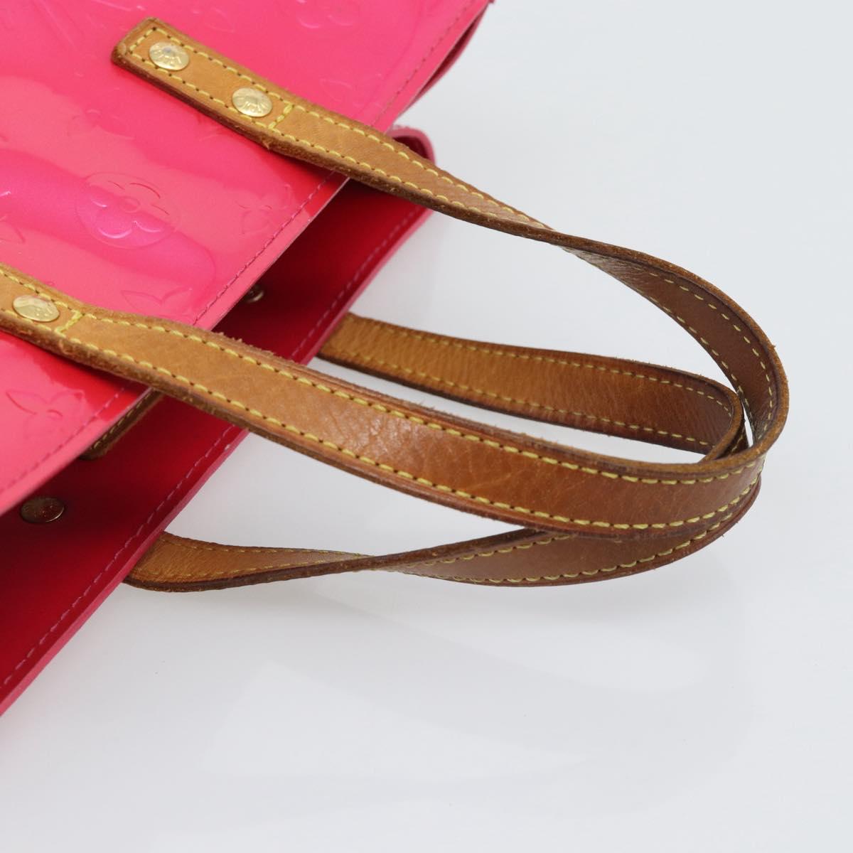 LOUIS VUITTON Monogram Vernis Reade PM Hand Bag Fuchsia Pink M91221 Auth 195201