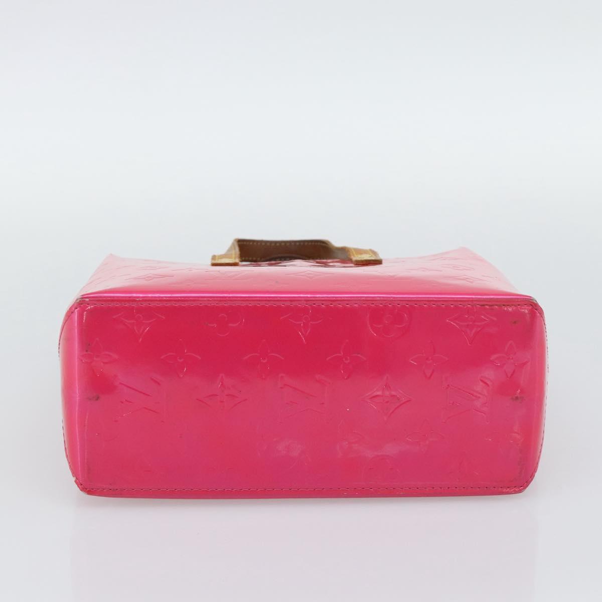 LOUIS VUITTON Monogram Vernis Reade PM Hand Bag Fuchsia Pink M91221 Auth 195201