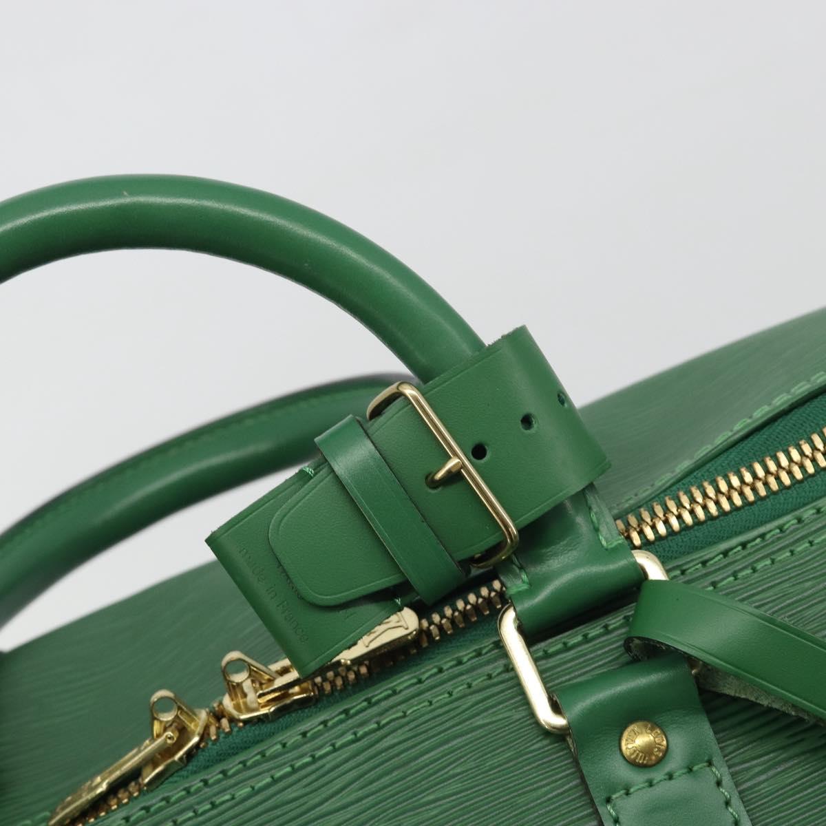 LOUIS VUITTON Epi Keepall 50 Boston Bag Green M42964 LV Auth 195209V