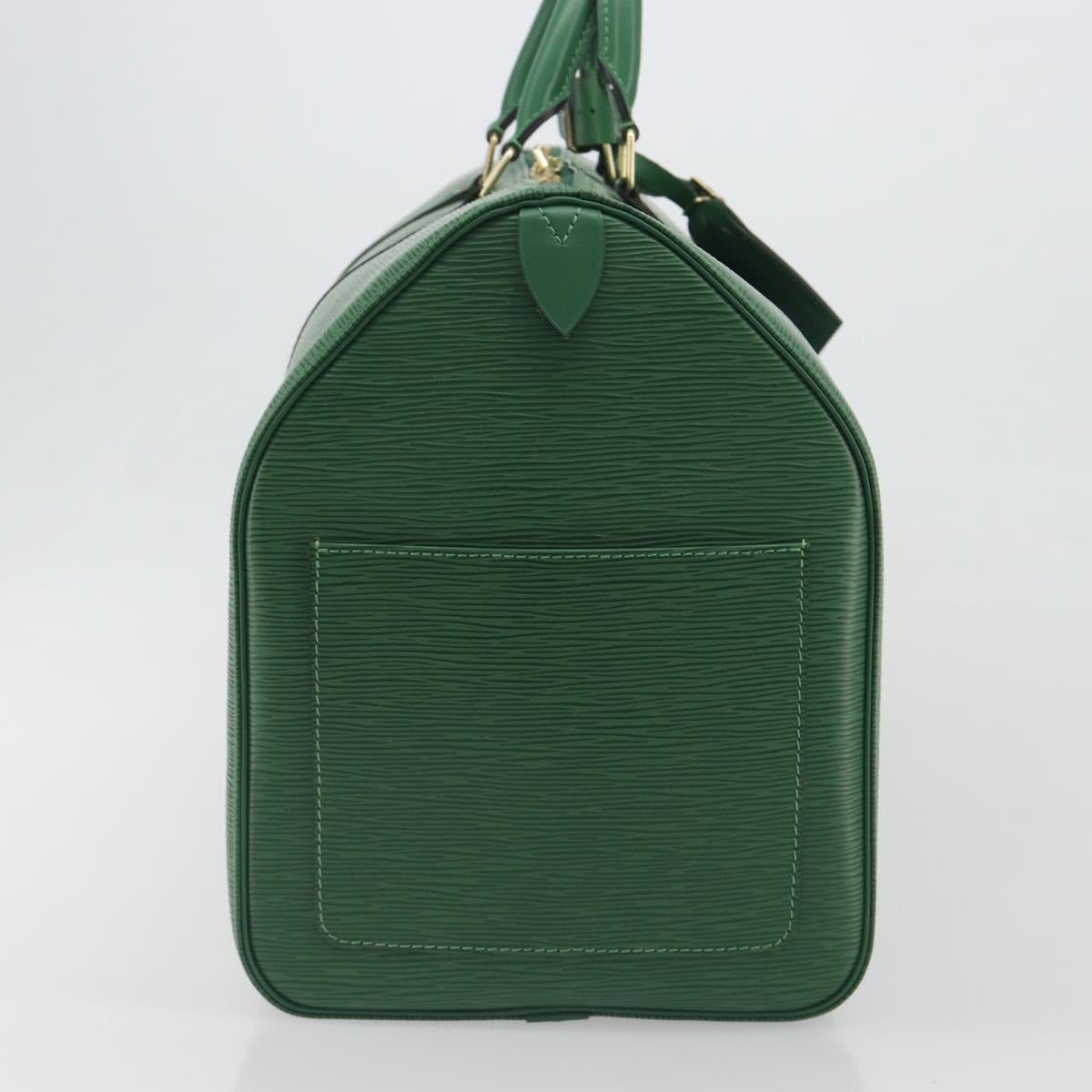 LOUIS VUITTON Epi Keepall 50 Boston Bag Green M42964 LV Auth 195209V