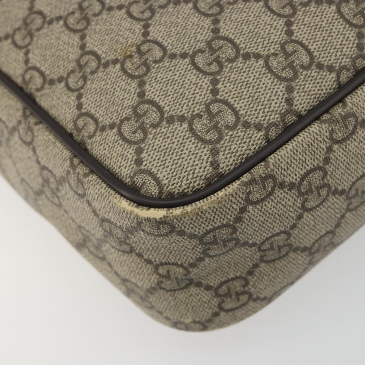 GUCCI GG Supreme Shoulder Bag PVC Beige Gold 233268 Auth 195210