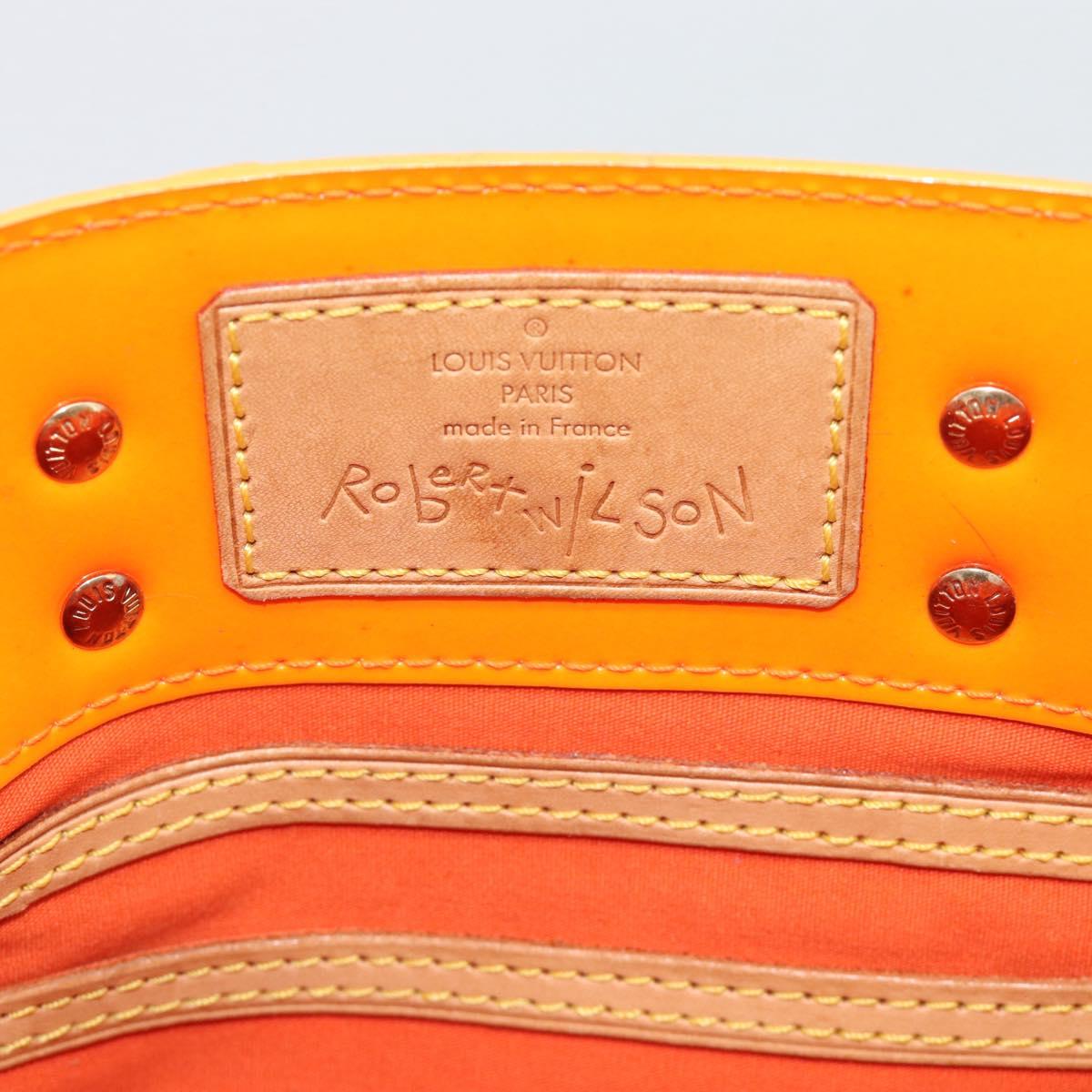 LOUIS VUITTON Monogram Vernis Fluo Reade PM Hand Bag Orange M91905 Auth 195212