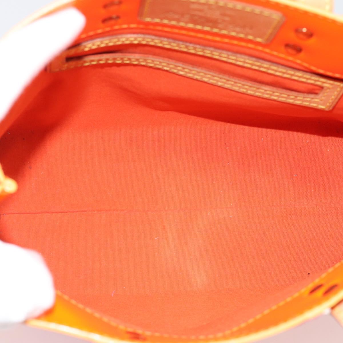 LOUIS VUITTON Monogram Vernis Fluo Reade PM Hand Bag Orange M91905 Auth 195212
