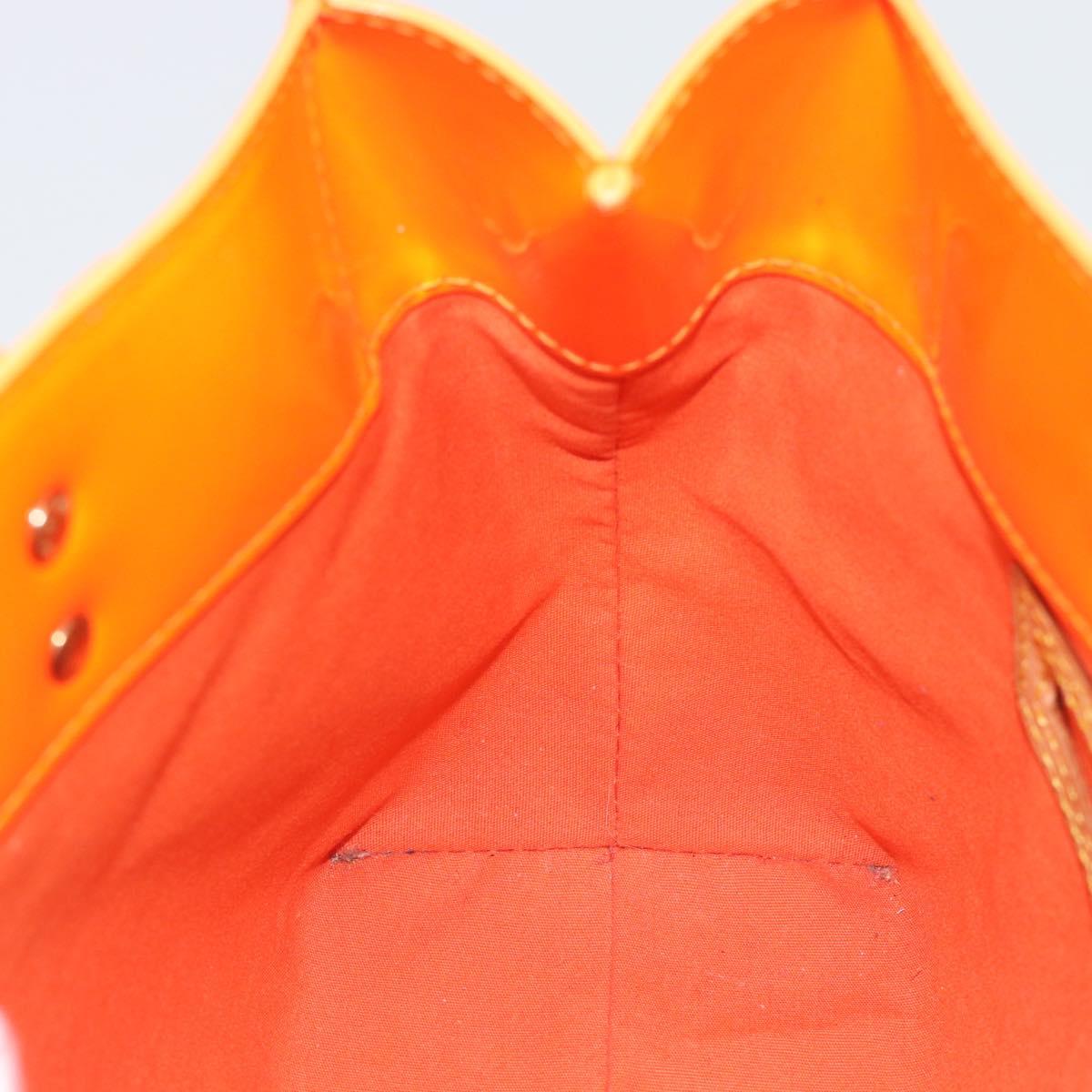 LOUIS VUITTON Monogram Vernis Fluo Reade PM Hand Bag Orange M91905 Auth 195212