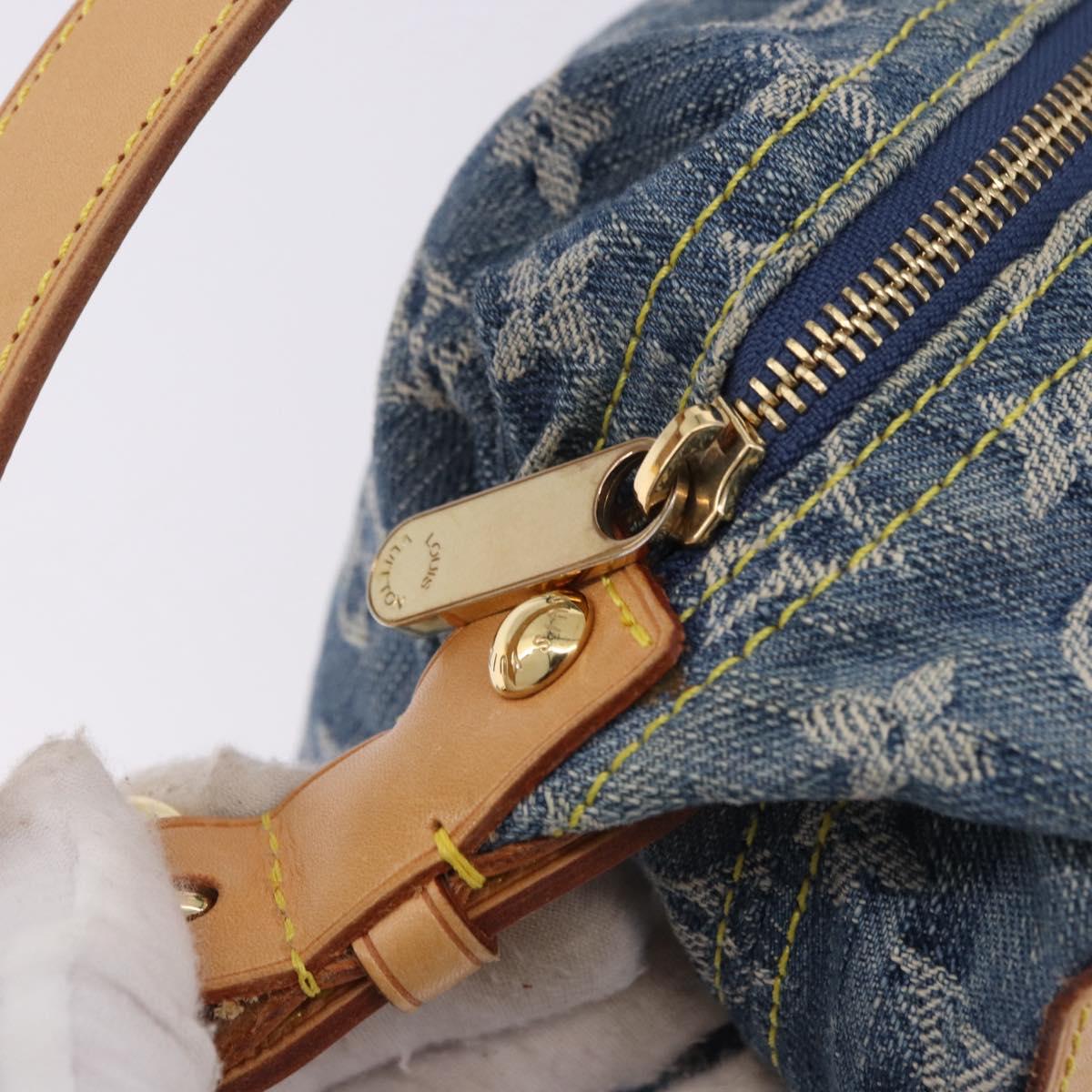 LOUIS VUITTON Monogram Denim Buggy PM Shoulder Bag Blue M95049 LV Auth 195223SV