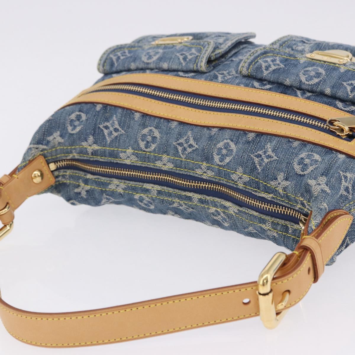 LOUIS VUITTON Monogram Denim Buggy PM Shoulder Bag Blue M95049 LV Auth 195223SV