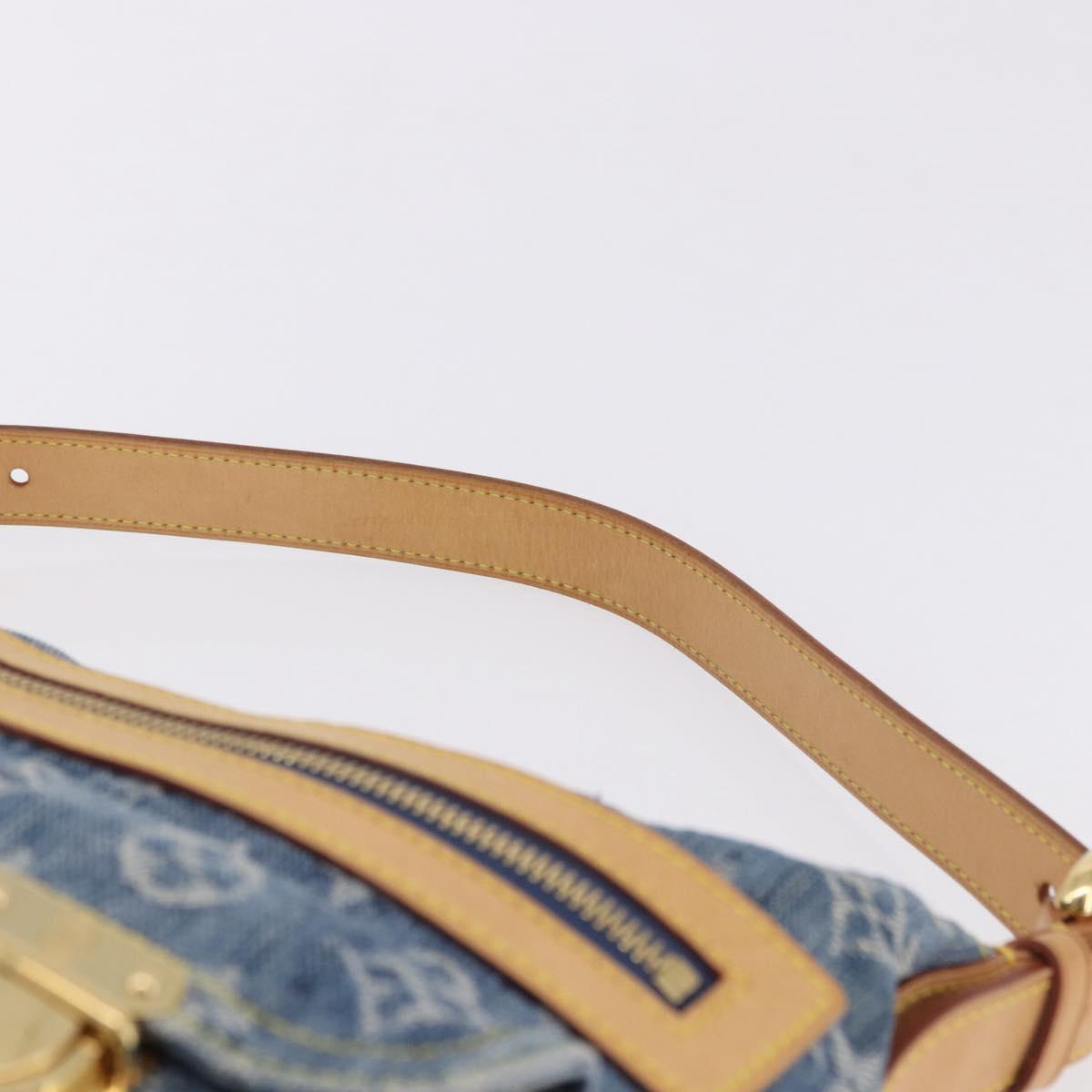 LOUIS VUITTON Monogram Denim Buggy PM Shoulder Bag Blue M95049 LV Auth 195223SV