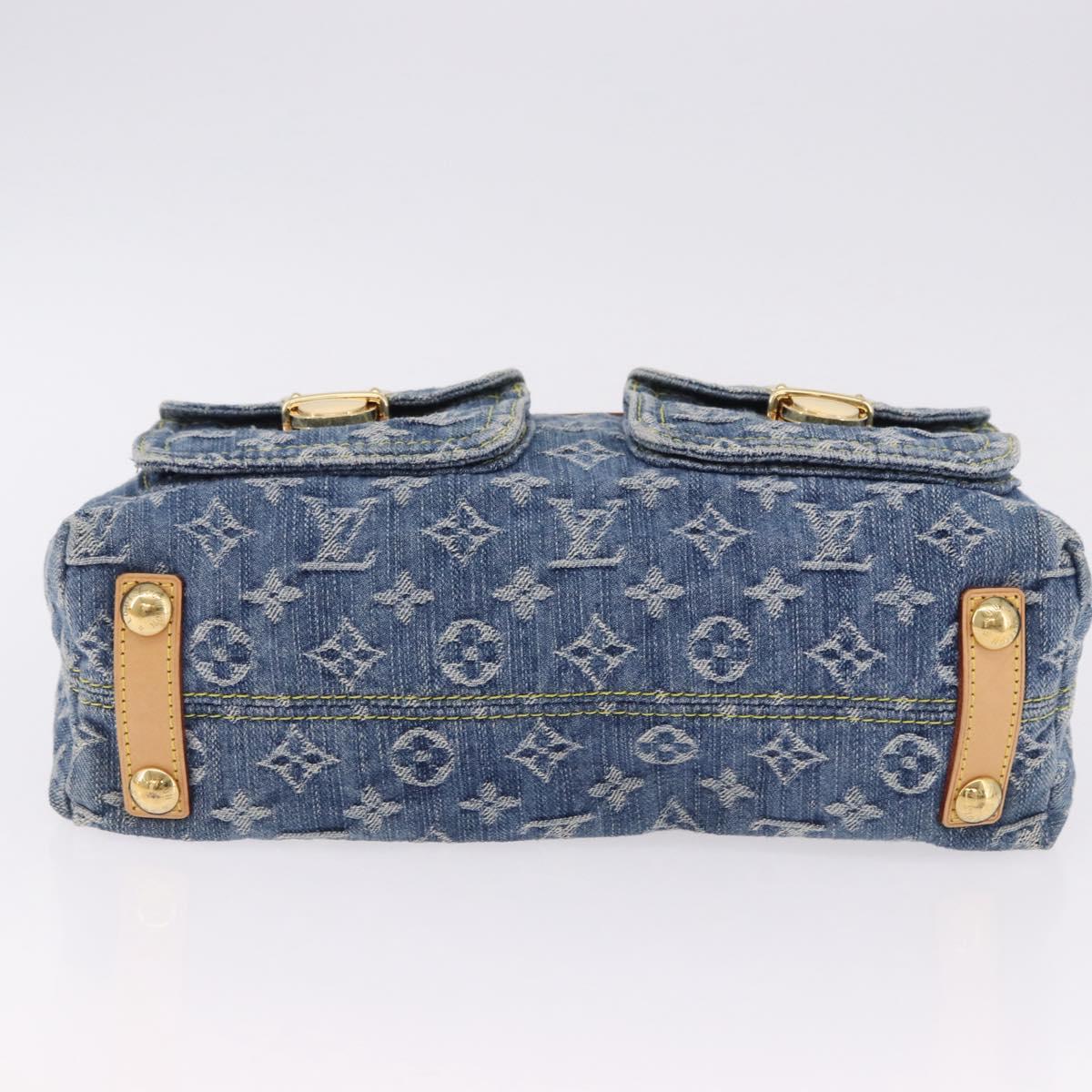 LOUIS VUITTON Monogram Denim Buggy PM Shoulder Bag Blue M95049 LV Auth 195223SV